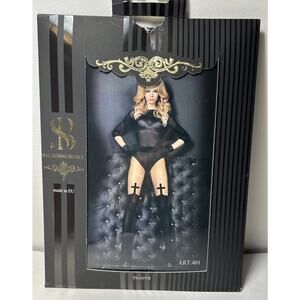 Ballerina’s Secret ART .401 Black Cross Over Sheer Base Tights Goth L/XL NEW